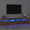 vidaXL TV-taso LED-valoilla savutammi 210x35x40 cm