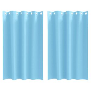 vidaXL Piment&auml;v&auml; verho renkailla 2 kpl Vaaleansininen 175 x 140 cm