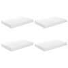vidaXL Kelluvat sein&auml;hyllyt 4 kpl korkeakiilto valk. 40x23,5x3,8 cm MDF