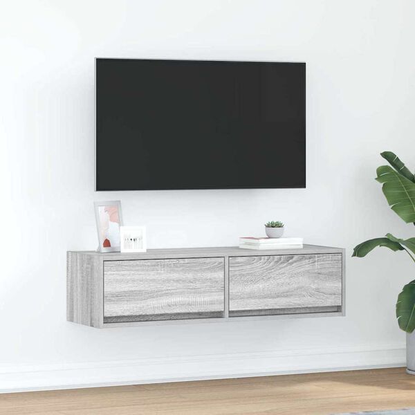vidaXL TV-kaappi Harmaa sonoma 100 x 31 x 25.5 cm Tekninen puu