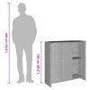 vidaXL S&auml;ilytyskaappi hyllyll&auml; Harmaa 100 x 36 x 102 cm Rottinki