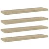 vidaXL Kirjahyllytasot 4 kpl Sonoma-tammi 40x10x1,5 cm tekninen puu