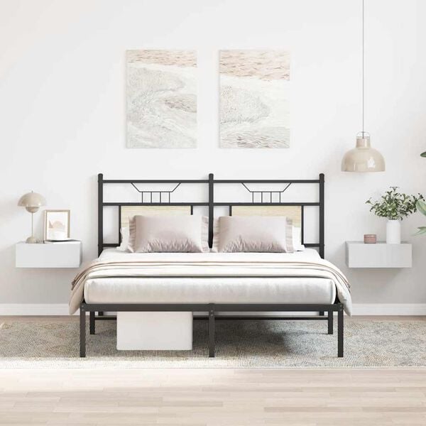 vidaXL Kelluvat yöpöydät 2 kpl valkoinen 40x30x15 cm tekninen puu