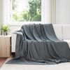 vidaXL Heittop&auml;&auml;llys 24 pcs Tumma harmaa 270 x 240 cm Fleese