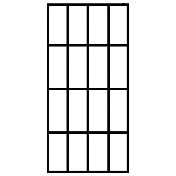 vidaXL Walk-in Suihkun seinäke kirkas karkaistu lasi 118x190 cm