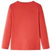 Lasten pitkähihainen T-paita poltettu punainen 128