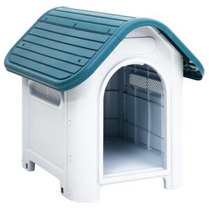 vidaXL Koirankoppi sininen 59x75x66 cm polypropeeni