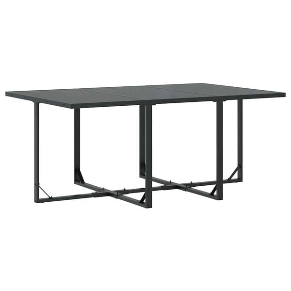 vidaXL Piharuokailu setti 7 pcs Musta Ter&auml;s