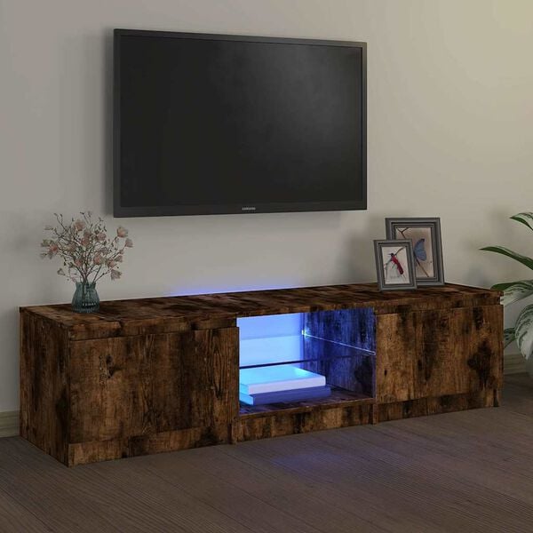 vidaXL TV-taso LED-valoilla savutammi 140x40x36 cm