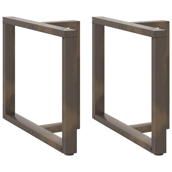 vidaXL Ruokapöydän jalat T-muotoiset 2 kpl musta 100x35x(72-73) cm teräs