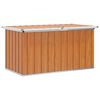 vidaXL Ulkos&auml;ilytyslaatikko Puu 129 x 67 x 65 cm Galvanoitu ter&auml;s