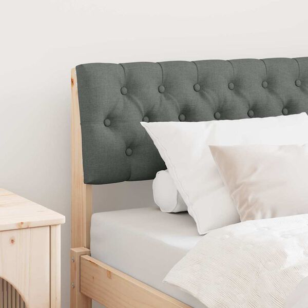 vidaXL Verhoiltu s&auml;ngynp&auml;&auml;ty Tumma harmaa 90 cm Massiivinen m&auml;nty