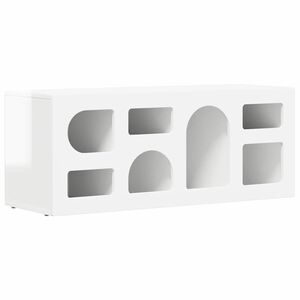 vidaXL TV-kaappi Korkean kiillon valkoinen 100 x 35 x 40 cm