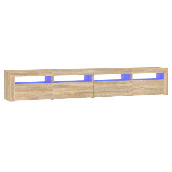 vidaXL TV-taso LED-valoilla Sonoma-tammi 240x35x40 cm