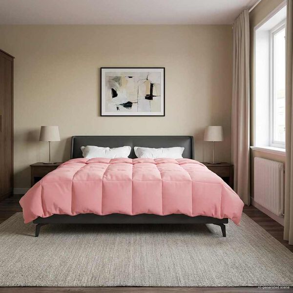 vidaXL Kes&auml;peitto Quiltottu Pinkki 240 x 260 cm Mikrokuitu