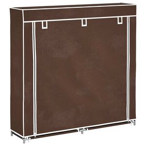 vidaXL Kankainen kenk&auml;kaappi ovella 115 x 28 x 110 cm ruskea
