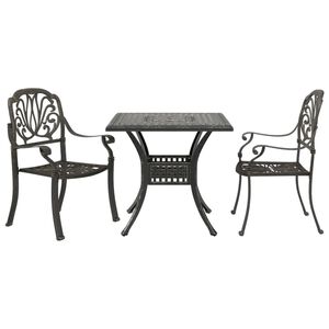 vidaXL 3-osainen Bistrosarja pronssi valualumiini