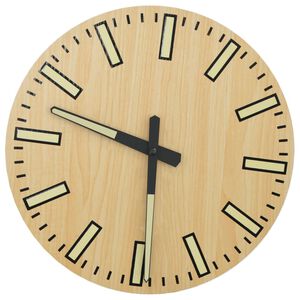 vidaXL Sein&auml;kello valaistut numerot ja viisarit keltainen &Oslash;30 cm