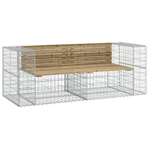 vidaXL Puutarhapenkki kivikori tyyli 184x71x65,5 cm kyll&auml;stetty m&auml;nty