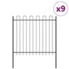 vidaXL Puutarha-aita 9 pcs Harmaa 15,3 x 1,5 m Jauhemaalattu ter&auml;s