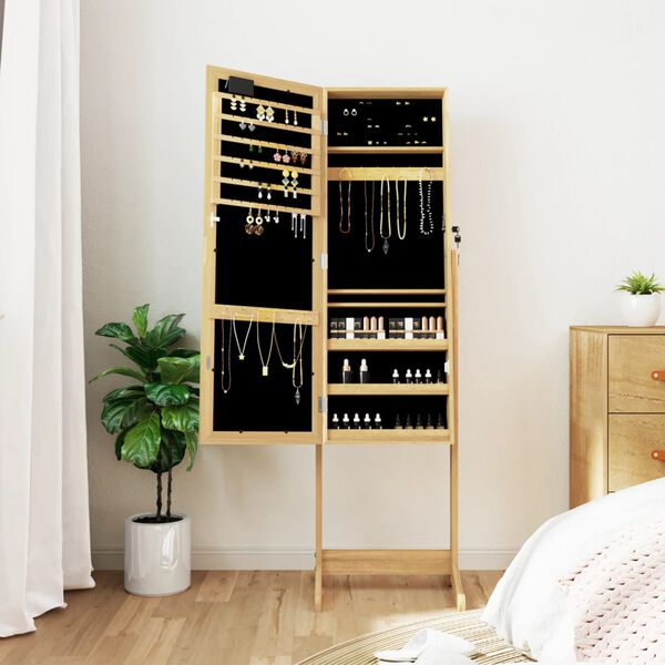 vidaXL Peilikorukaappi LED-valoilla vapaasti seisova