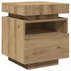 vidaXL Yöpöytäkaapit LED-valoilla 2 kpl Artisan Oak 40x39x48,5 cm