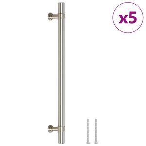 vidaXL Kaapin kahvat 5 kpl hopea 192 mm ruostumaton ter&auml;s