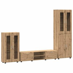 vidaXL TV-tasosetti hyllyll&auml; FLORIN 3 pcs Artisan tammi Tekninen puu