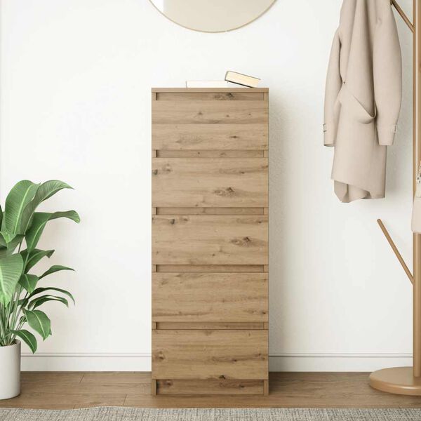 vidaXL Senkki laatikoilla artisaanitammi 37,5x35x99 cm tekninen puu