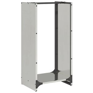 vidaXL Polttopuuteline 40x30x80 cm ruostumaton ter&auml;s