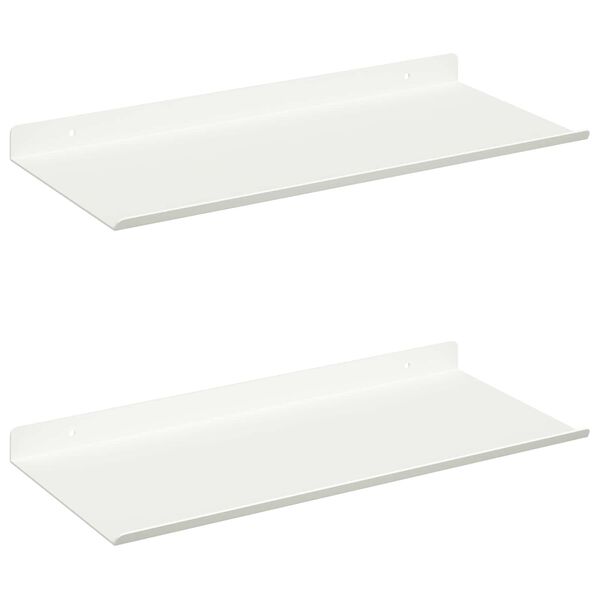 vidaXL Kelluva hylly 2 pcs Valkoinen 40 x 18 x 2,5 cm Ter&auml;s