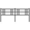 vidaXL Metallinen s&auml;ngynp&auml;&auml;ty musta 200 cm