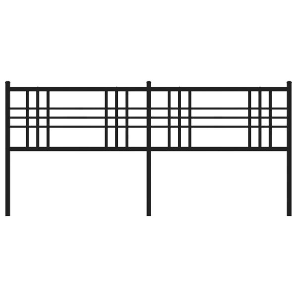vidaXL Metallinen s&auml;ngynp&auml;&auml;ty musta 200 cm