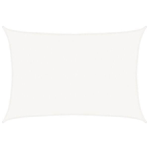 vidaXL Aurinkopurje 160 g/m&sup2; valkoinen 5x6 m HDPE