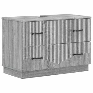 vidaXL Kylpyhuoneen allaskaappi HOORN Harmaa Sonoma 82 x 41 x 56 cm