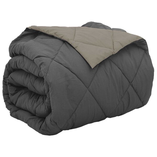 vidaXL Koko Vuoden Peitto Vaaleanharmaa ja antrasiitti 200 x 200 cm