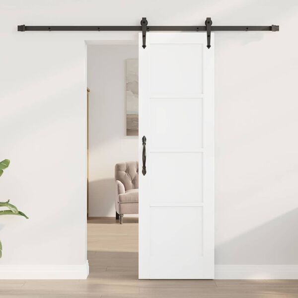 vidaXL Liukuovi ORKDAL Valkoinen 61 x 198,5 cm Massiivinen m&auml;nty