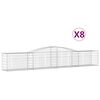 vidaXL Kaarevat kivikorit 8 kpl 400x50x60/80 cm galvanoitu rauta
