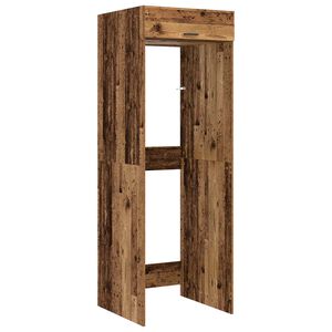 vidaXL Pyykinpesukonekaappi Vanha puu 67,5 x 68 x 200 cm Tekninen puu