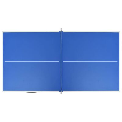 vidaXL 1,5 metrin pingispöytä verkolla 152x76x66 cm sininen