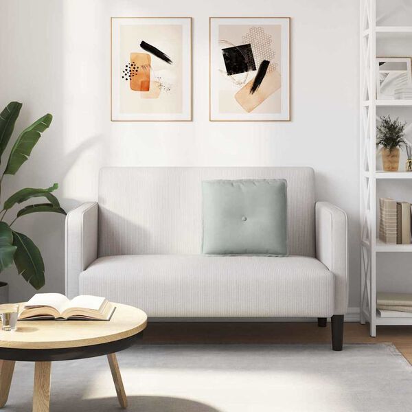 vidaXL Selkätyyny Vaaleanharmaa 50 x 45 cm Korduroikangas