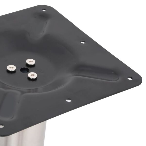 vidaXL Bistropöydän jalka hopean värinen 70x40x72 cm ruostumaton teräs