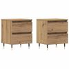 vidaXL Y&ouml;p&ouml;yt&auml;kaappi 2 pcs Artisan tammi 40 x 35 x 50 cm Tekninen puu