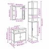 vidaXL Kylpyhuonekalustesetti hyllyll&auml; 3 pcs Vanha Puu Tekninen puu