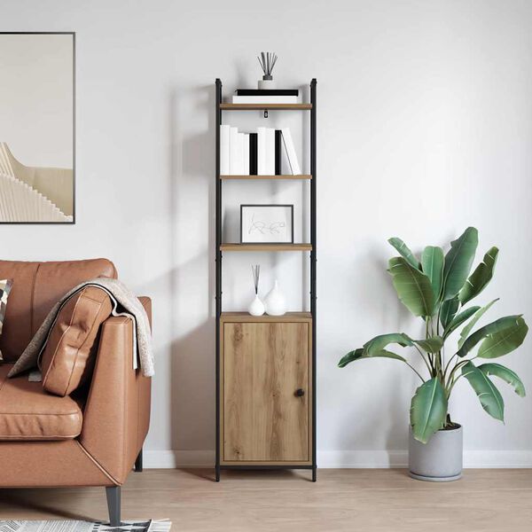 vidaXL Kirjahylly Artisan tammi 40 x 24 x 161 cm Tekninen puu