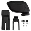vidaXL Auton k&auml;sinoja musta 12x29x(32-46) cm ABS