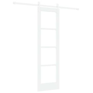 vidaXL Liukuovi Valkoinen 61 x 198,5 cm T&auml;ysi m&auml;nty ja lasi