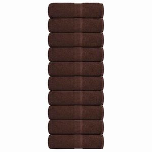 vidaXL Pesupyyhkeet FROGN 10 kpl Ruskea 30x30 cm 360 gsm