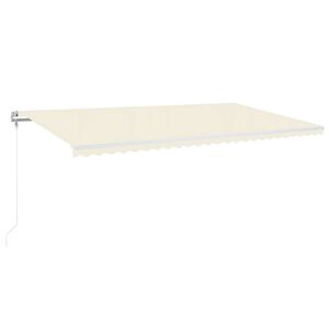 vidaXL Sis&auml;&auml;nkelattava markiisi LED/tuulisensori 600x300cm kerma
