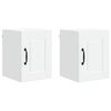 vidaXL Sein&auml;kaappi PORTO 2 pcs Valkoinen 30 x 31 x 40 cm Tekninen puu